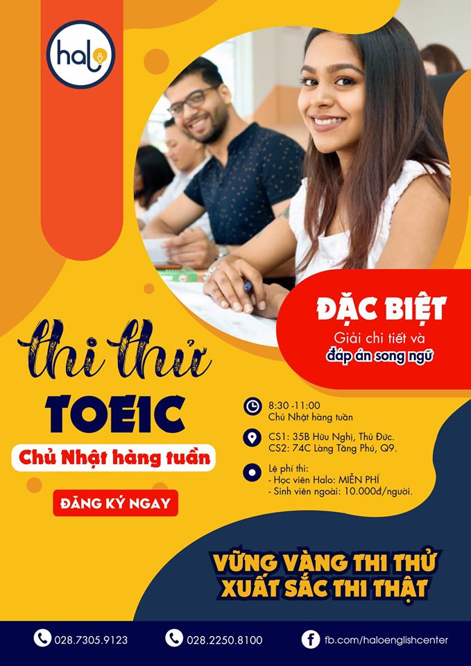 Thi thử TOEIC chủ nhật hàng tuần 2020