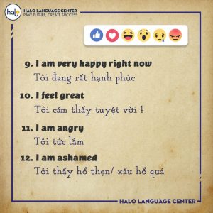 28 mẫu câu diễn tả cảm xúc