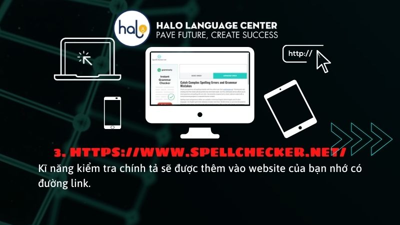 Website học tiếng anh Spellingchecker.net - Halo Language Center