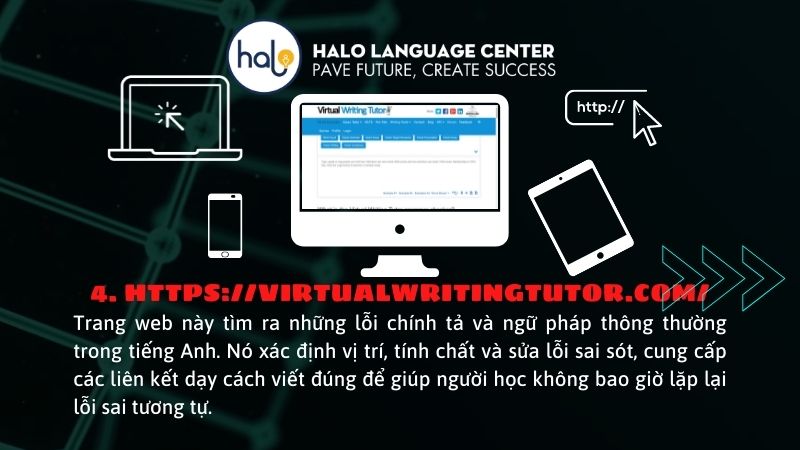 Website học tiếng anh Virtualwwritingtutor.com - Halo Language Center
