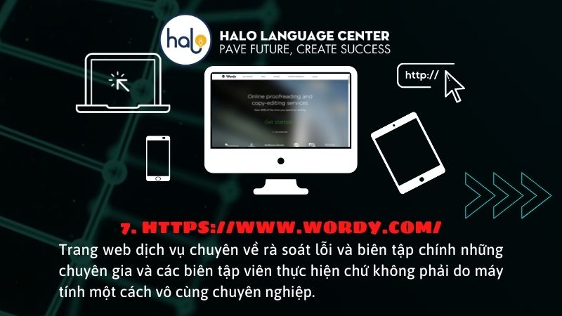 Website học tiếng anh Wordy.com- Halo Language Center