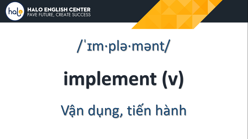 Từ Vựng TOEIC Implement