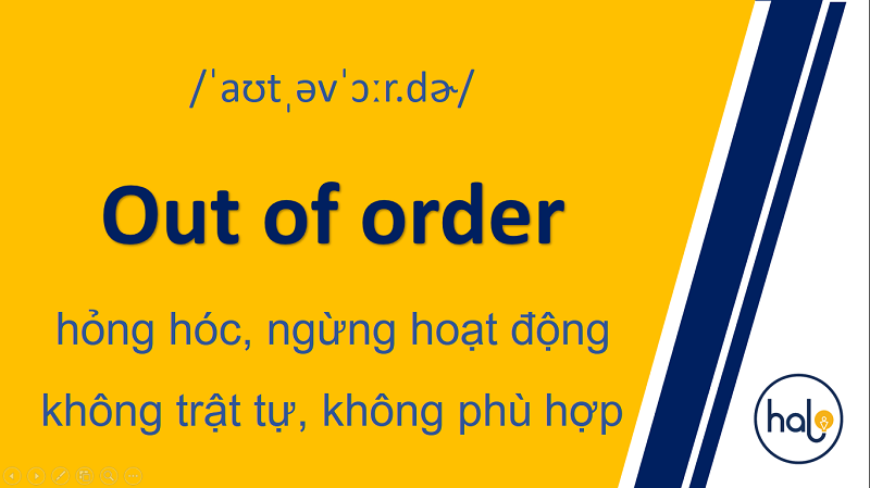 Từ Vựng TOEIC Out Of Order