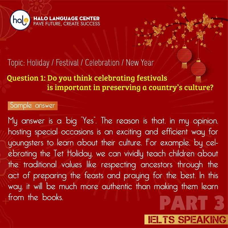 IELTS SPEAKING-Holiday-Festival-Celebration-New Year Part 3 Q1