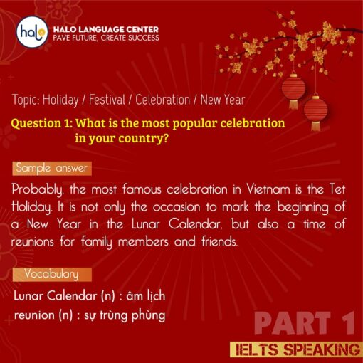 Bài Mẫu IELTS Speaking Part 1 – Chủ Đề Holiday / Festival / Celebration ...