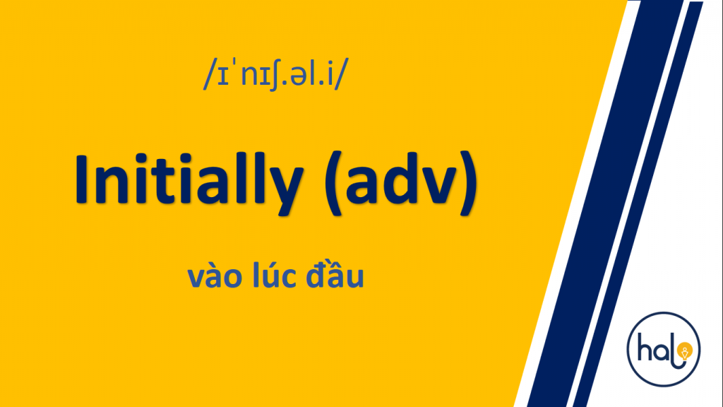 Tu Vung TOEIC Day 35 initially