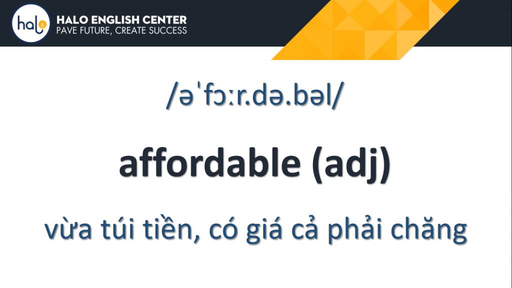 Tu Vung TOEIC Day 51 affordable
