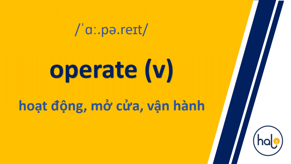 Tu Vung TOEIC Day 56 operate