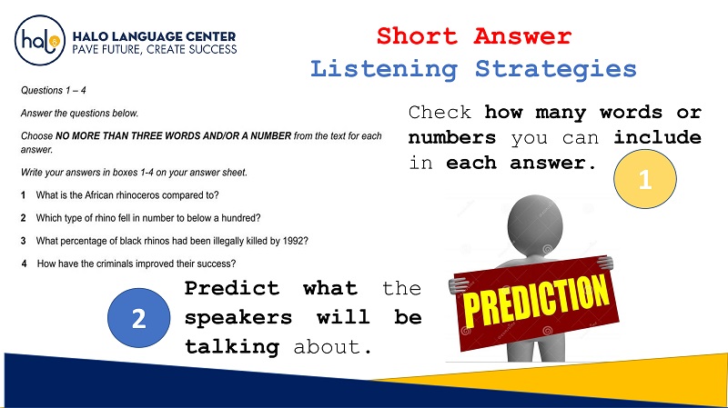 short answer questions listening