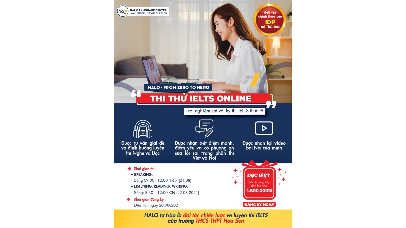 Lịch thi Thử IELTS Online Tháng 8