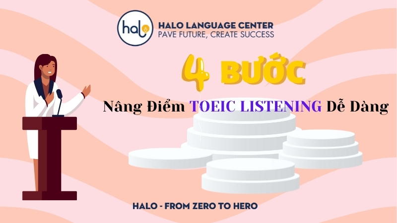 4 bước nâng điểm TOEIC Listening dễ dàng - Halo Language Center