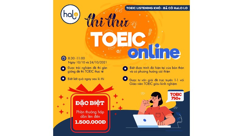 Thi Thử TOEIC Online Tháng 10 nhận ngay quà khủng