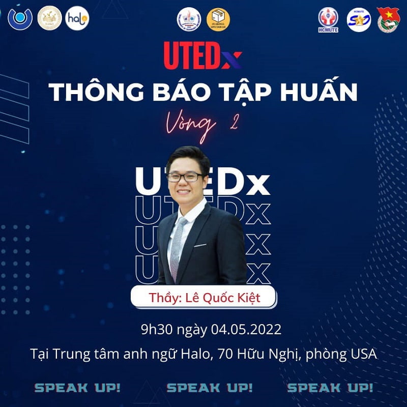 Thầy Lê Quốc Kiệt được tập huấn cho các bạn thí sinh UTEDx vòng 2