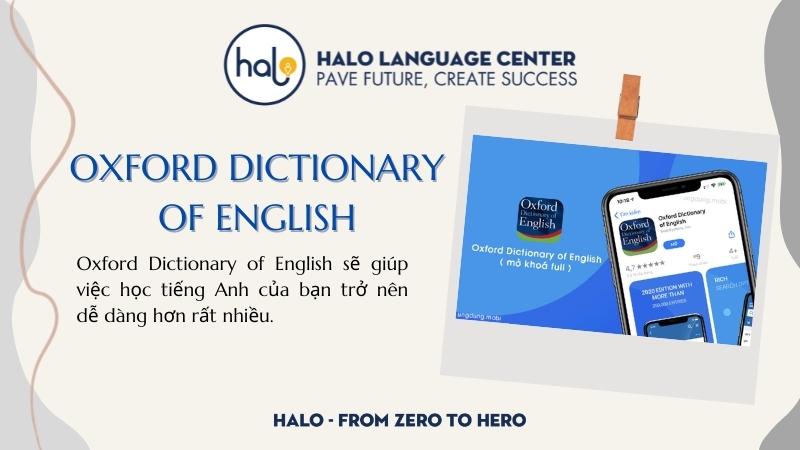 Ứng dụng học tiếng Anh miễn phí Oxford Dictionary of English - Halo Language Center