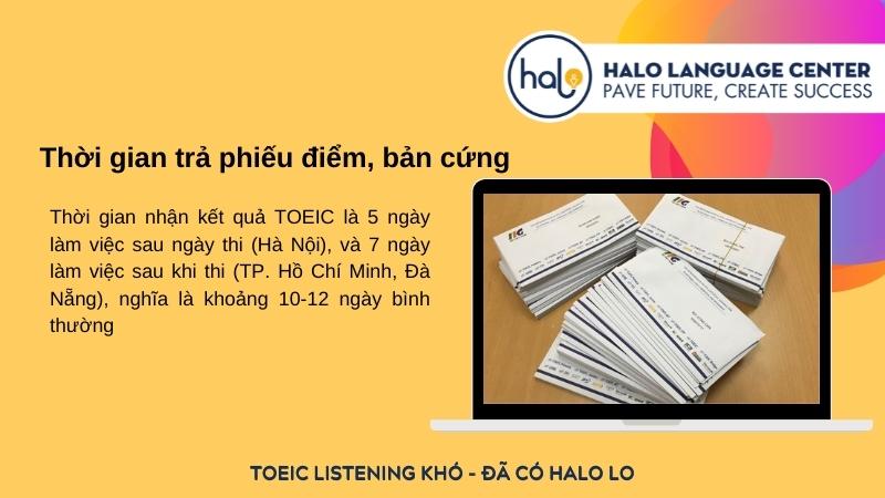Thời gian tra phiếu điểm bản cứng - Halo Language Center