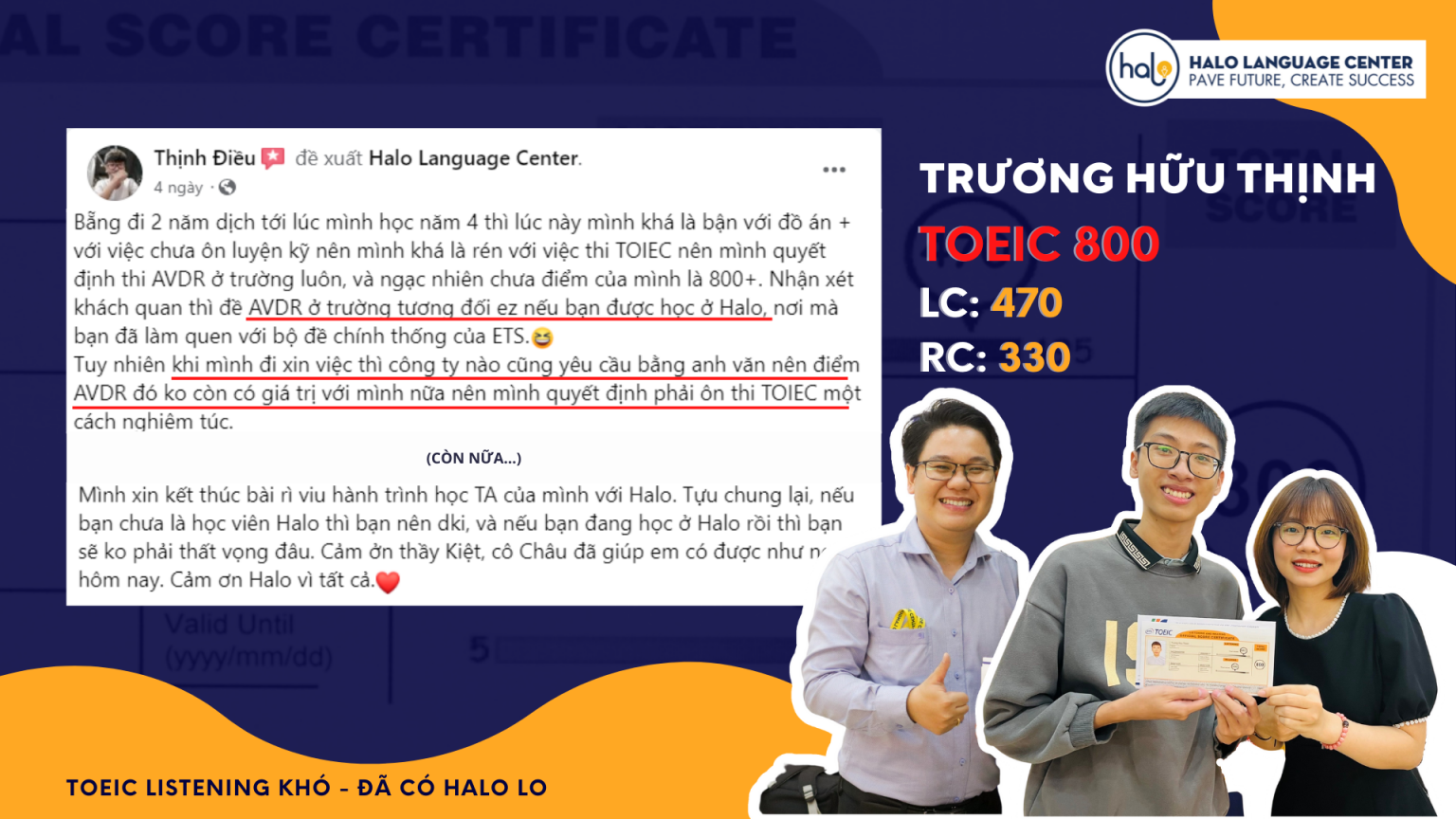 TOEIC 800 Trương Hữu Thịnh