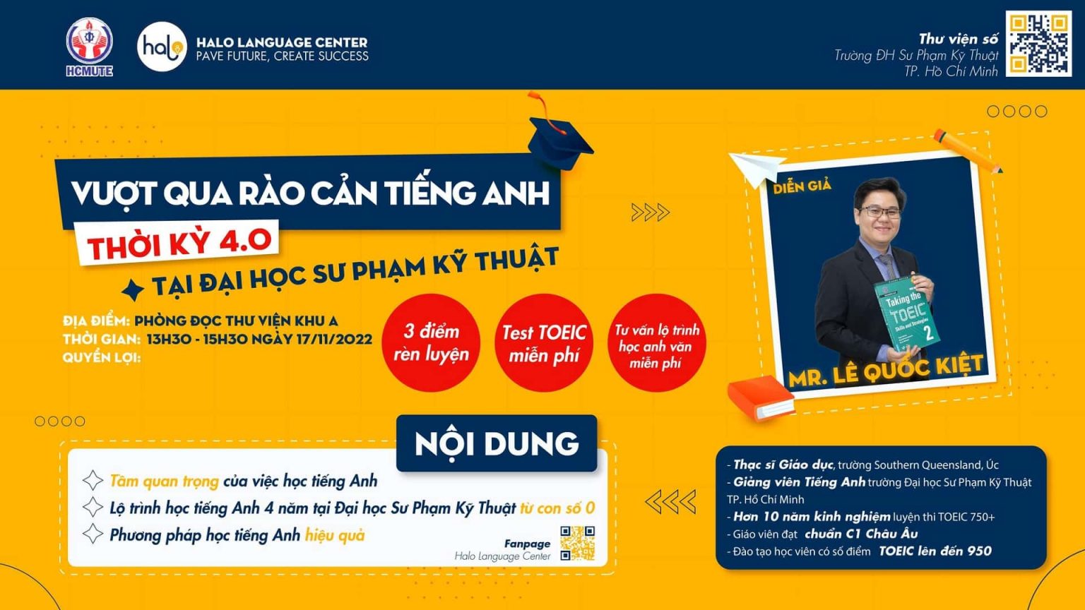Talkshow “Vượt qua rào cản tiếng Anh thời kỳ 4.0” 17/11/2022
