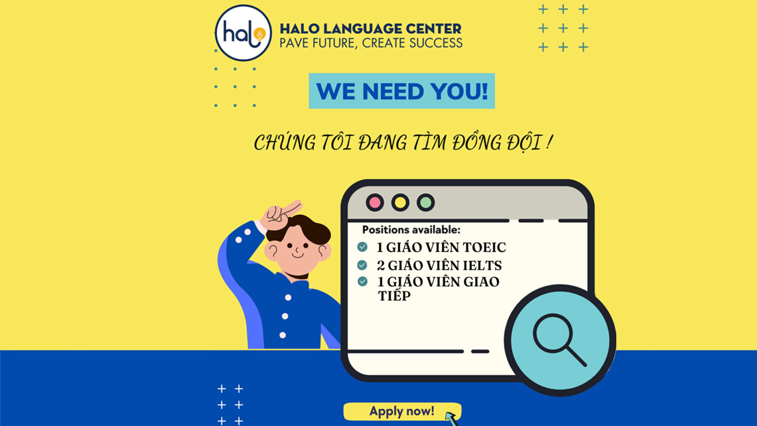 Trung tâm Anh ngữ Halo tuyển giáo viên tại Thủ Đức