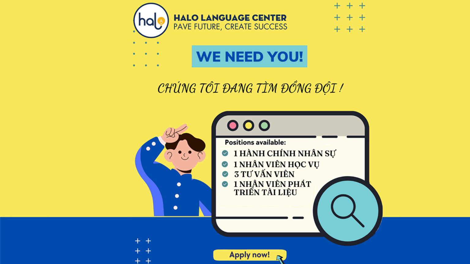 Trung tâm Anh ngữ Halo tuyển nhân viên tại Thủ Đức