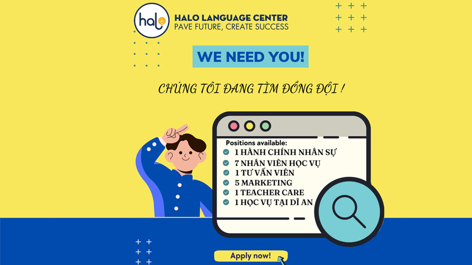 Trung tâm Anh ngữ Halo tuyển thực tập sinh tại Thủ Đức