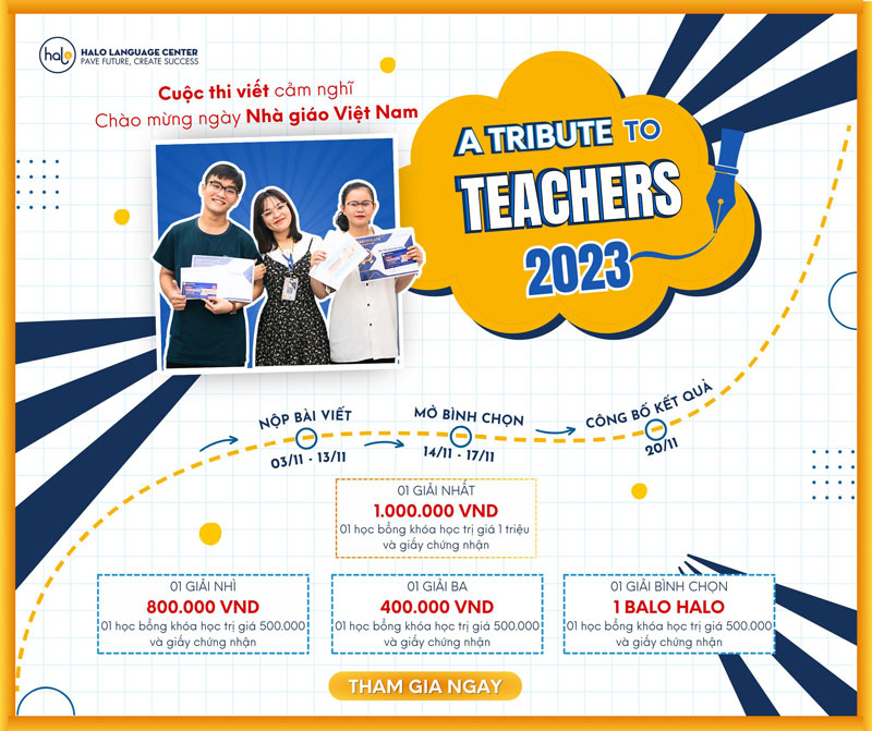 Cuộc thi Viết A Tribute To Teachers năm 2023