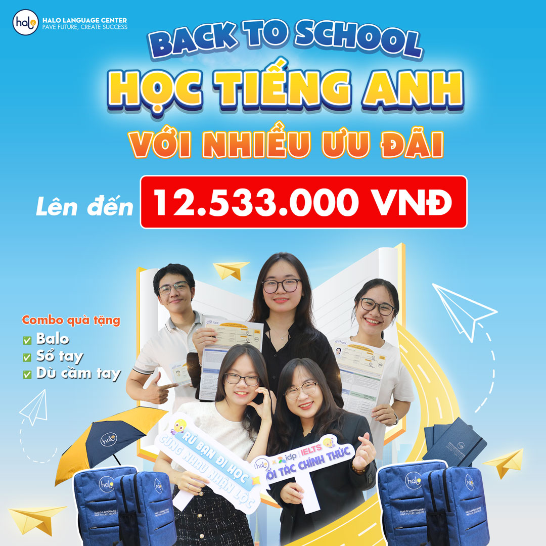 Chương trình Back To School Học tiếng Anh 0 Phí