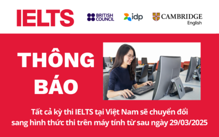 Thông Báo: Ngừng thi IELTS trên giấy tại Việt Nam từ ngày 29/03/2025