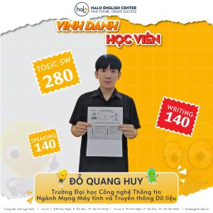 Vinh danh học viên Đỗ Quang Huy