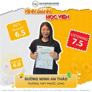 Đường Minh An Thảo + chứng chỉ IELTS 6.5