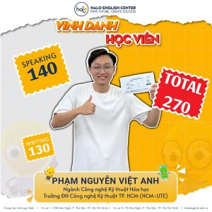 Vinh danh học viên Phạm Nguyễn Việt Anh