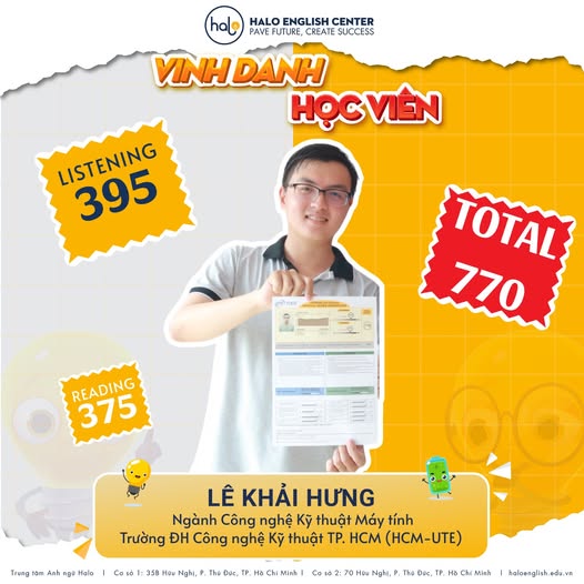 Vinh danh học viên Lê Khải Hưng