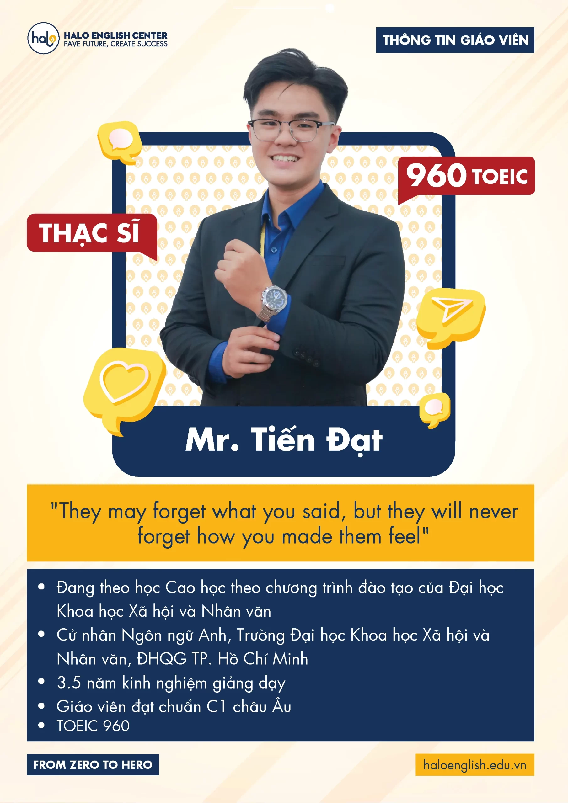 Profile thầy Tiến Đạt
