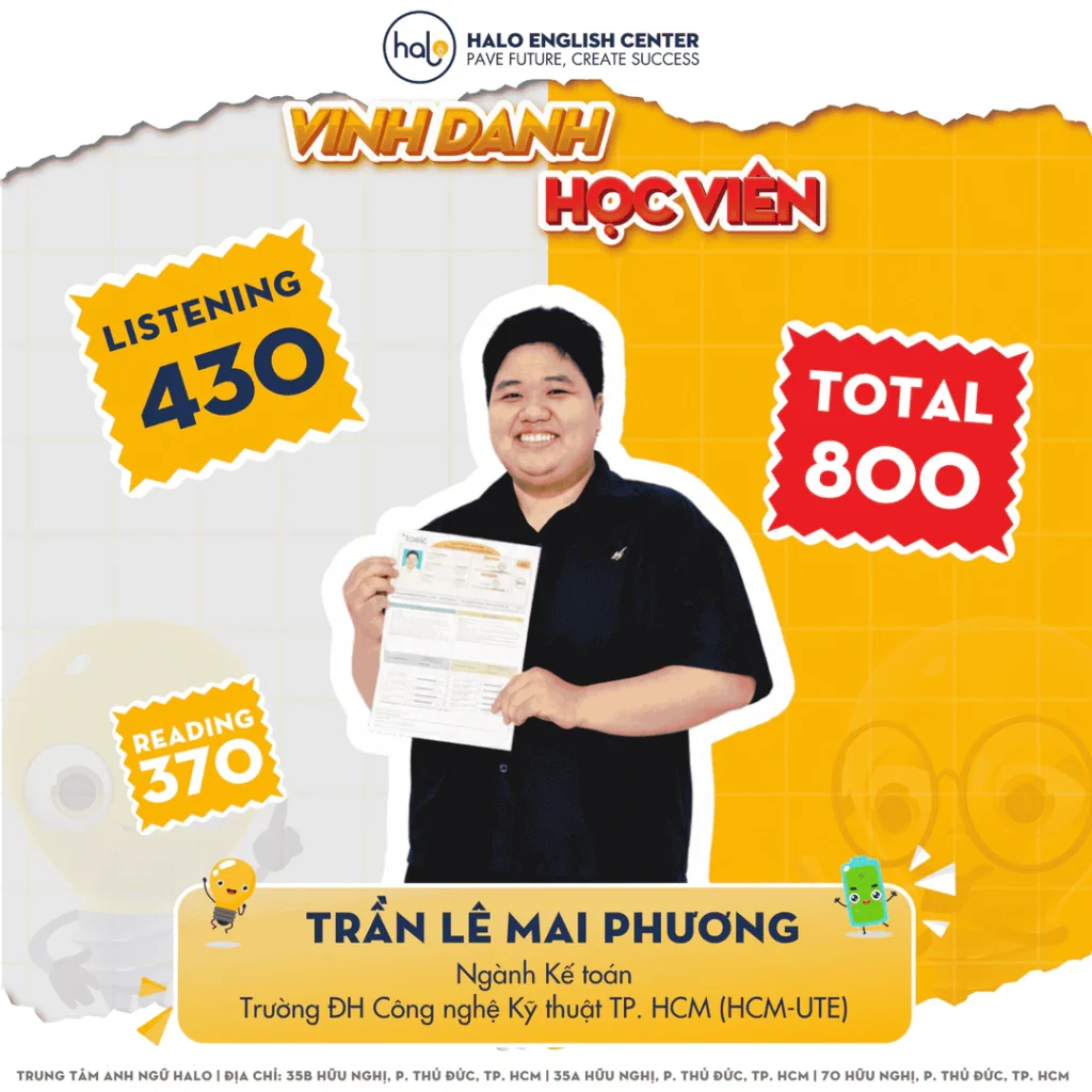 Vinh Danh Tran Le Mai Phuong 800 Toeic